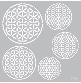 Resim Yaşam Çiçeği Stencil-2 Boyama Şablonu 30X30 Cm. Duvar Stencil. Fa 