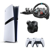 Resim Sony Playstation 5 Pro 2 TB YD + 2 Kol + Direksiyon Seti + Shifter 