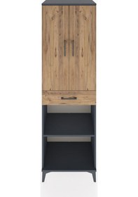 Resim Hyperion Dolap 4 Raflı Tek Çekmeceli 2 Kapaklı 60x44x195 Antr... Antrasit 