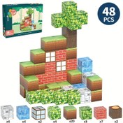 Resim 48/85/104 parça manyetik yapı blokları, DIY öğrenme alanı mantık geliştirici, kolay montaj ve güvenli tasarım, 3 yaş ve üzeri kız-erkek çocuklar için uygun, Çocuk Bayramı ve okula dönüş hediyesi 