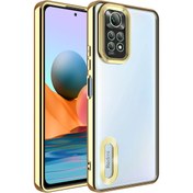 Resim Fibaks Redmi Note 11 Pro & 12 Pro 4g Kılıf Kamera Lens Korumalı Şeffaf Renkli Logo Gösteren Parlak 