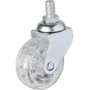 Resim 326 - 50X20 mm Şeffaf Makaralı Vidalı Teker 4 Adet 