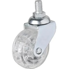 Resim 326 - 50X20 mm Şeffaf Makaralı Vidalı Teker 4 Adet 