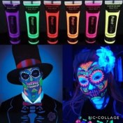 Resim Glow Stick Boya Fosforlu Krem Boya 12 Adet 