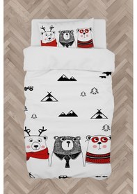 Resim Mekta Home Bebek Ve Çocuk Odası Sevimli 3'lü Ayı Ve Yol Desenli Nevresim Takımı 