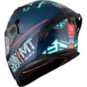 Resim Mt Helmets Braker Sv Punk Rider C7 Gloss Motosiklet Kaskı Parlak Mavi - Beyaz 