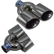 Resim Üniversal Sağ Çift Çıkışlı Krom Egzoz Ucu 120×80 mm 800-034R 
