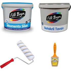 Resim Momento Silan Silikonlu Boya 15 L+ Tavan Boyası 17,5 Kg + Set 
