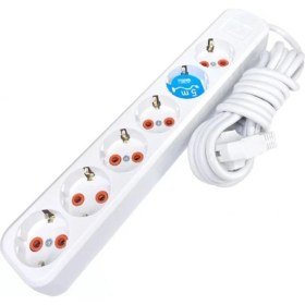 Resim Kuzgun Ticaret Asel 6'lı Topraklı Grup Priz 5mt 