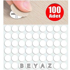 Resim Yapışkanlı Tıpa Mobilya Dolap Vida Gizleme Yapıştırma Kapağı Beyaz-100 Adet 