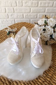 Resim Naturelmoda Marry Kadın Beyaz File Taşlı Gelinlik 193 File Taşlı 