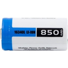 Resim Orion CR123A 3.7 V 850 mAh 16340 Li-Ion Şarj Edilebilir Pil 