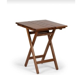 Resim CopperWood Katlanır Masa 60X80 - Dış Mekan Dikdörtgen Ahşap Bahçe, Balkon Masası 