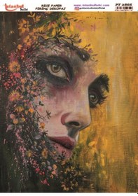 Resim Pirinç Dekopaj Kağıdı 30x42cm Pt-2866 Kadın 