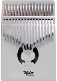 Resim Midex Klx-550-pak Beyaz Renk Gerçek Ağaç Kalimba 17 Tuşlu Full Set 