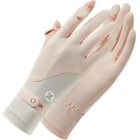 Resim Qixun Buz Ipek Güneş Eldivenleri Kızlar Yaz Uv Güneş Koruyucu Buz Hissi Kaymaz (Yurt Dışından) 