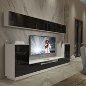 Resim Decoraktiv Trendstyle 9S Mdf Tv Ünitesi Tv Sehpası - Beyaz - Siyah 