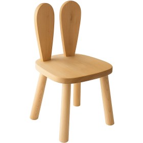 Resim Alfa Country Montessori Çocuk 1 Adet Bunny Sandalye Kahverengi 