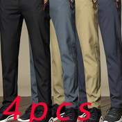Resim 4 Parça Erkek Günlük Pantolon, Yazlık Düz Kesim Tek Renk Bağcıklı Jogger, Rahat Outdoor Eşofman, Hediye Olarak Mükemmel Spor Giyim 