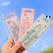 Resim 2 adet cımbız Yaratıcı Macaron Renkli Klips DIY Dekoratif Günlük Defter Scrapbook Sticker Aracı Okula Dönüş Öğrenci Malzemesi 