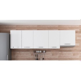 Resim Minar 255 Cm Mutfak Dolabı Beyaz 255-B5-Üst Modül Beyaz 