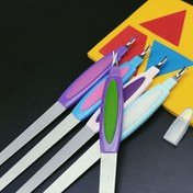 Resim 4 Parça Tırnak Bakım Seti: 2'si 1 Arada /JULIANNA BEAUTY Elektro Kaplama Zımpara Törpüsü & Tırnak Eti Çatalı, Çift Taraflı Ovma Şeridi, Manikür Makası İtici Kesici - Koku 