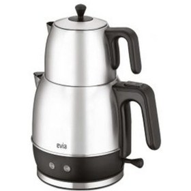 Resim Evia Ladem Geniş Kapasiteli 2200 W Paslanmaz Çelik Çay Makinesi ve Su Isıtıcısı 