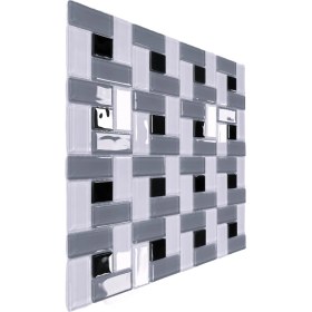 Resim MozaiKristaL Mutfak Tezgah Arası, Banyo, Havuz, Sauna, Zemin, Duvar ve Tüm Yüzeyleri Için Kristal Cam Mozaik. Cam Ebatı: 23X23X4X4 Mm. File Ölçüsü: 30X30CM. (1 Kutu=11 File=1m2 Fiyatıdır ) 
