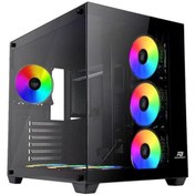 Resim Powerboost PB-SS02B Sea Wiew 7 RGB Fanlı Mid-Tower Oyuncu Bilgisayar Kasası 