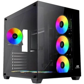 Resim Powerboost PB-SS02B Sea Wiew 7 RGB Fanlı Mid-Tower Oyuncu Bilgisayar Kasası 