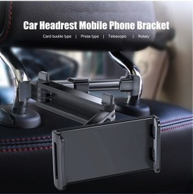 Resim Pazly Araç Koltuğu Başlığına Takılabilir 360 Derece Dönebilir Laptop Ve Telefon Askısı 