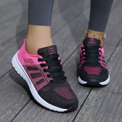 Resim Her Mevsim Kadın Nefes Alabilen File Sneaker'lar - Hafif Bağcıklı Koşu Ayakkabıları, EVA MD Taban, Kumaş Üst ve Taban ile Rahat Günlük Yürüyüş Ayakkabıları, Çalışma, Seyahat ve Spor için | Şık Bağcıklı Ayakkabılar | Nefes Alabilen File Üst 