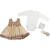 Resim Petite Ponpon Baby Kız Bebek Kahve 4'lü Mevlüt Takımı Seti 