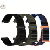 Resim Gateesat 3'lü Paket Nefes Alabilir Spor Naylon Esnek Saat Kayışı 20mm Karışık Renk 