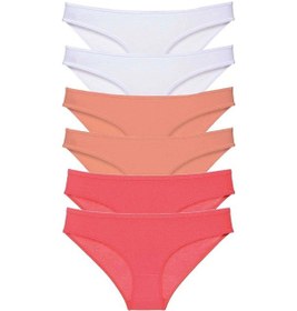 Resim 6 Adet Süper Eko Set Likralı Kadın Slip Külot 551 Çok Renkli 