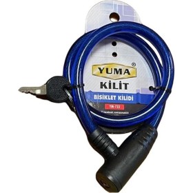 Resim Yuma YM-733 Mavi 65 cm Bisiklet Kilidi 