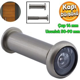 Resim Nzb Ayarlanabilir Kapı Dürbünü Çelik Kapı Saten 50-90 mm Çap 14 mm 