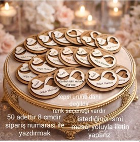 Resim Düğün Nişan Söz Kına Doğum Günü Kalp Temalı Magnet Kişiye Özel Yaprak Model 50 Adettir.no 94 