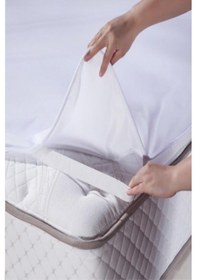 Resim Mycey Bebe Alezi 80x160 Cm Pamuk Sıvı Geçirmez Beyaz 