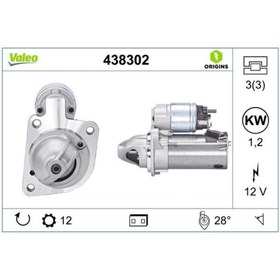 Resim VALEO 12V MARŞ MOTORU 12 DİŞ 1.2 KW FORD FORD FOCUS/KUGA/C-MAX-VOLVO S60/S80/V40/V70 (START-STOP) 