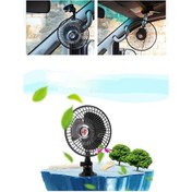 Resim 12 V 8 İnç Araç Taşınabilir Fan Araba Masası Vantuz Fan Döner Braket Fan Mini Klima 