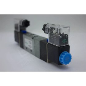Resim Özgürce 12V Araç Air Valfi 1/4 5-3 Çift Bobinli Kompresör Valfi 