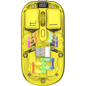 Resim XTRIKE ME Mouse Bluetooth + 2,4Ghz Wireless Rgbli Mouse Transparent Kablosuz Mouse 6400dp 