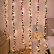 Resim 20 LED Pembe Gül Çelenk Işıkları - 198.12cm, Pil ile Çalışır, Enerji Verimli Yapay Çiçek Sarmalı 20 Sıcak Beyaz LED ile | Düğün ve Ev Dekoru için İdeal | Gerçekçi Plastik Çiçekler, Düğme Kontrolü, Düğün Dekoru 