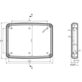 Resim Elektronik Proje Kutusu (Ölçüleri: 170X130X25Mm) - Siyah 