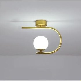 Resim Lambadar Alin Model Modern Metal Tekli Plafonyer Gold Siyah Avize Gold Tek Ebat 0024-1Goldglopbeyazcam 