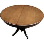 Resim Bengi Masa Baba Klasik Model Kayın Kaplama Mdf Tabla Ihlamur Ayak Ceviz Boya 120 cm Açılır El Yapım 