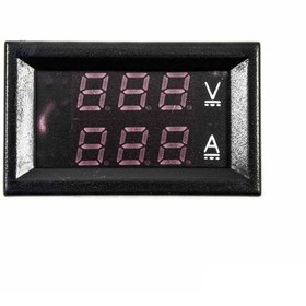 Resim TLS Robotik 0.28 Inç 0-100v 50a Çift Led Kırmızı Voltmetre Ve Mavi Ampermetre (ŞÖNT DİRENÇLİ) 