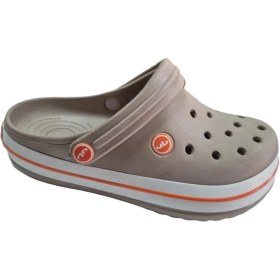 Resim Akınalbella Camel Beyaz Turuncu Sabo Crocs Modeli Terlik Hastane Terliği Hemşire Doktor Terliği 