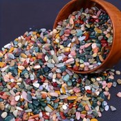 Resim 100g Canlı Çok Renkli Ağıt Kristalleri - Terrariumlar, Akvaryumlar, Çiçek Kapları ve Daha Fazlası İçin Doğal Parlatılmış Taşlar | Amfibiler ve Kemirgenler İçin İdeal Alt Katman, Akvaryum Dekorasyonu | Canlı Taş Dekoru | Pürüzsüz Dokulu 